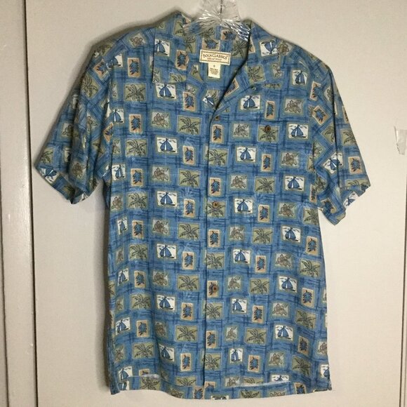 Boca Classics Island Wear Short Sleeved Tropical Silk Shirt - Picture 1 of 8